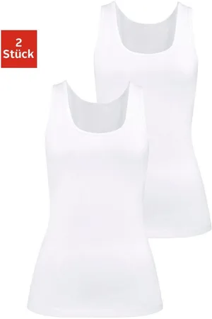 H.I.S Hemd van elastische katoen-kwaliteit, tanktop, onderhemd (Set van 2)