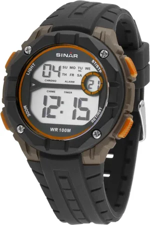 Sinar Chronograaf XE-56-9 Horloge, quartz, herenhorloge, digitaal, datum, stopwatchfunctie