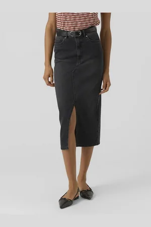 VERO MODA Maxirok VMVERI HR CALF DENIM SKIRT GA NOOS
