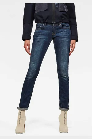 G-Star Straight jeans Midge 5-pocketsmodel met markante stiknaden