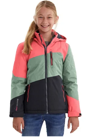 Killtec Outdoorjack Lynge GRLS JCKT B Waterdichte winterjas met capuchon, fleece, verstelbare mouwen