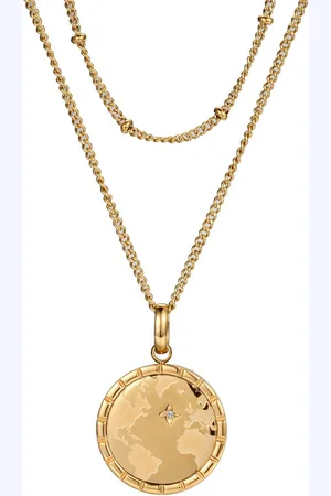 Firetti Ketting met hanger Sieraad cadeau roestvrij staal halssieraad halsketting planet earth wereld