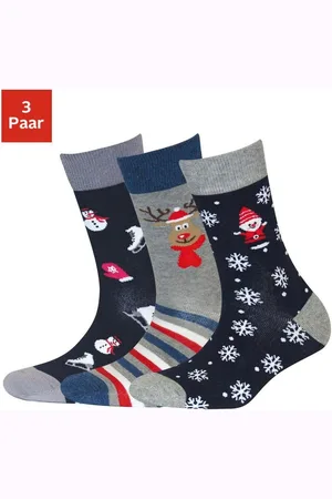H.I.S Sokken met kerstdesign (set, 3 paar)