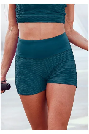 Vivance Short met brede tailleband en honingraatlook