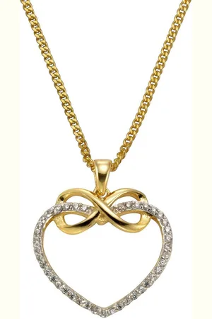 Firetti Ketting met hanger Sieraad cadeau zilver 925 halssieraad halsketting hart infinity