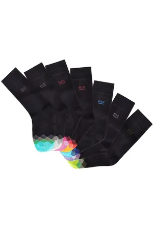 H.I.S Sokken met multicolour gedessineerde kant (set, 7 paar)