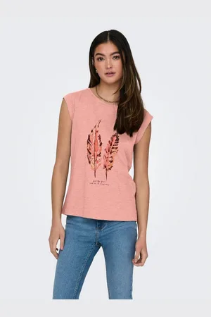 ONLY Shirt met korte mouwen FEEL/FEATHERS TOP BOX CS JRS