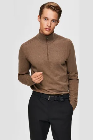 SELECTED Schipperstrui SLHBERG HALF ZIP CARDIGAN NOOS