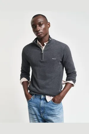 GANT Schipperstrui COTTON PIQUE HALF ZIP