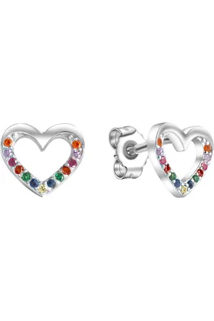 Firetti Oorstekers Sieraad cadeau zilver 925 oorbellen hart