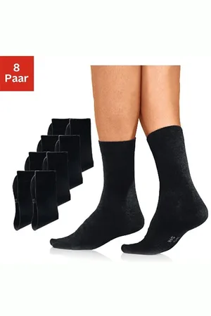 H.I.S Basic sokken met een hoog katoengehalte (set, 8 paar)
