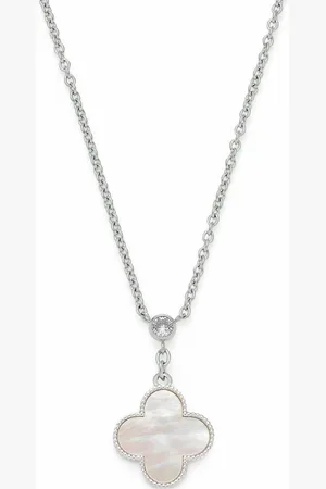 Leonardo Ketting met hanger Halsketting Minelli, 023194, 023197 met onyx of parelmoer en zirkonia (synth.)
