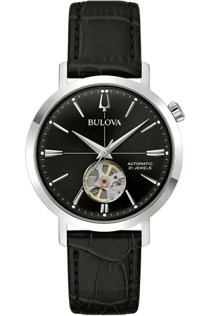 BULOVA Automatisch horloge Horloge, herenhorloge, mechanisch horloge, leren band, analoog