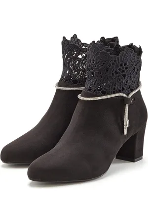 Lascana Laarsjes met elegante kantafwerking, laarzen, laarzen