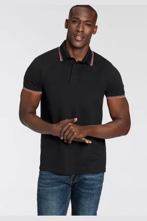 Bruno Banani Poloshirt Korte mouwen, smal gesneden, colourblocking-uitstraling