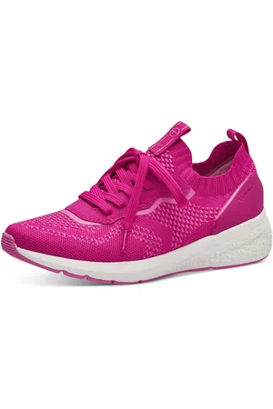 Tamaris Slip-on sneakers vrijetijdsschoen, lage schoen, veterschoen met opgezette sierveters
