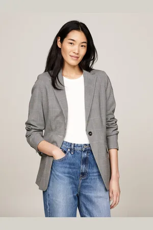 Tommy Hilfiger Korte blazer POW CHECK REGULAR BLAZER (Global Serie TH VROUWEN)