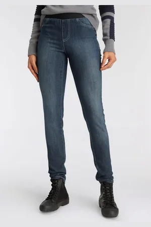 ARIZONA Skinny fit jeans extra-strakke snit, comfortabele taille, used-look-wassing
