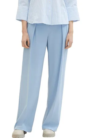 TOM TAILOR Bandplooibroek Lea Wide Leg met wijde pijpen