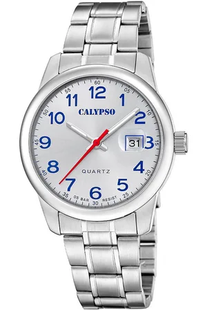 Calypso Kwartshorloge Basic Horloge, herenhorloge, stalen band, analoog, dag