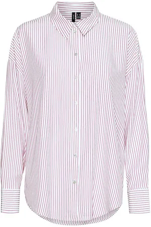 VERO MODA Blouse met lange mouwen VMNORA LS OVERSIZE SHIRT WVN GA NOOS