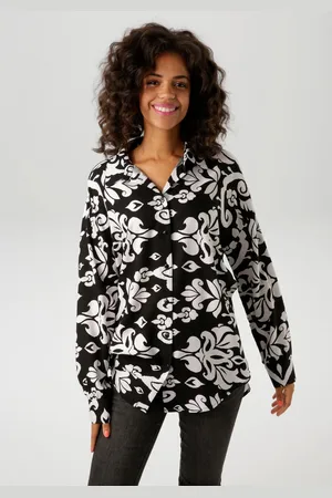 Aniston Overhemdblouse met fantasierijke, grootschalige print - nieuwe collectie