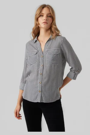 VERO MODA Overhemdblouse VMBUMPY L/S SHIRT NEW WVN GA NOOS