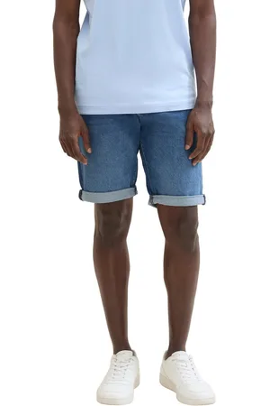 TOM TAILOR Jeansbermuda Josh met merklabel