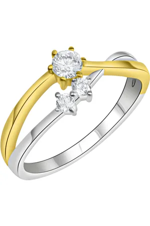 Firetti Zilveren ring Sieraden cadeau 925 vinger ring bicolor