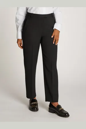 Tommy Hilfiger Geweven broek PUNTO SLIM STRAIGHT PANT met strijkvouwen, metalen label