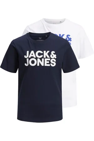 JACK & JONES Shirt met ronde hals JJECORP LOGO TEE SS CREW NE 2PK NOOS JNR (set, 2-delig)