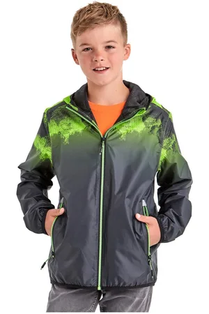 Killtec Outdoorjack Lyse BYS JCKT B Lichte, waterdichte kinderjas, klein opvouwbaar, cool patroon