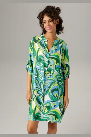 Aniston Zomerjurk met harmonieuze kleuren, grafische print