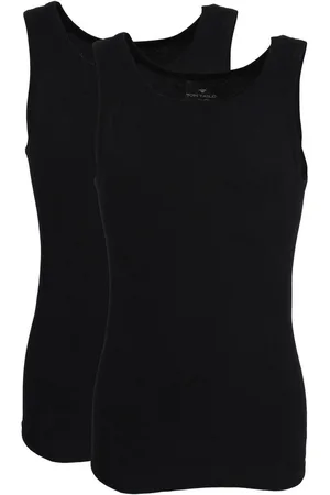 TOM TAILOR Tanktop Montana met basic snit (2-delig, Set van 2)