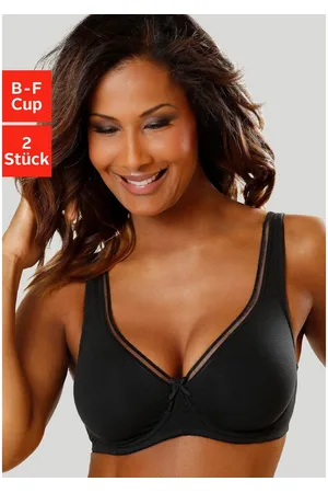 Petite Fleur Minimizer-bh van katoen met naadloze cups, basic lingerie (Set van 2)
