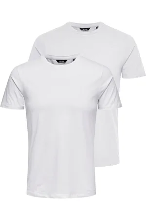 Only & Sons T-shirt BASIC LIFE SLIM O-NECK 2-PACK (2-delig, Set van 2)