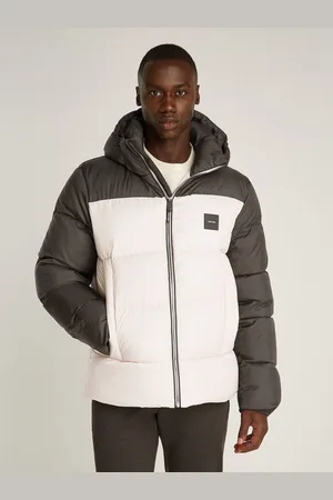 Calvin Klein Outdoorjack HOODED QUILT COLOR-BLOCK PUFFER