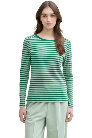 TOM TAILOR Shirt met lange mouwen gestreept, in ringel-look