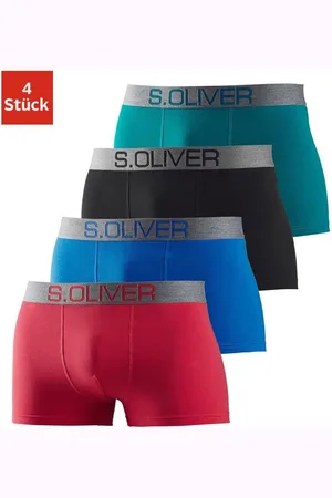 QS by s.Oliver Boxershort voor heren met contrastkleurige weefband (set, 4 stuks)