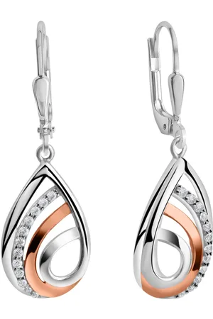Firetti Paar oorhangers Sieraad Geschenk 925 Oorsieraden Oorbellen Druppel Bicolor