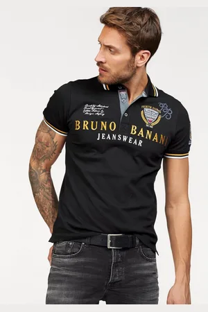 Bruno Banani Poloshirt lichaamsnauwkeurige pasvorm, met borduursels en badges, polokraag