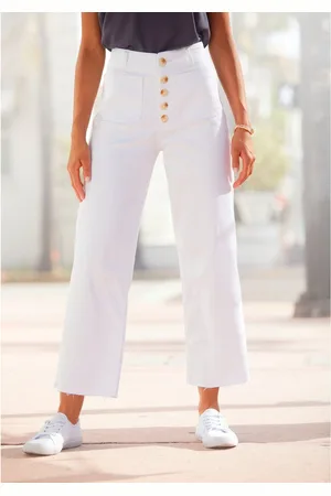 Lascana Wijde jeans met opgestikte zakken, culotte-jeans met stretchpercentage