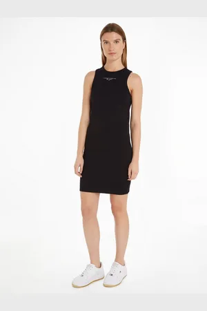 Tommy Hilfiger Jerseyjurk TJW LALA + TANK BODYCON DRESS met logo-opschrift