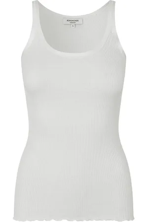 Rosemunde Shirt voor eronder Babette Silk Top edel satijnen band aan de ronde hals