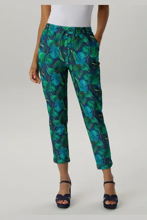 Aniston Comfortbroek met grootschalig en abstract bladerenpatroon - nieuwe collectie