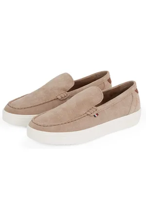 Tommy Hilfiger Instappers MODERN LIGHT HYBRID SUEDE LOAFER , plateau, instapschoen, vrijetijdsschoen, lage schoen met label