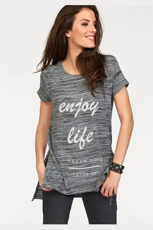 Aniston Lang shirt met ronde hals