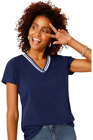 Classic Basics Shirt met V-hals Shirt (1-delig)