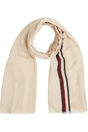Tommy Hilfiger Sjaal ESSENTIAL FLAG SCARF transparante structuur, licht rafelig