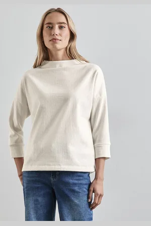 Street one Shirt met 3/4 mouwen met structuur